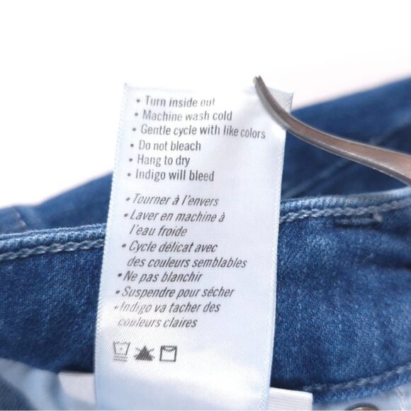 PAIGE‎ HOXTON SLIM Distressed Raw Hem Jeans Stretch Size 25 - Picture 13 of 13